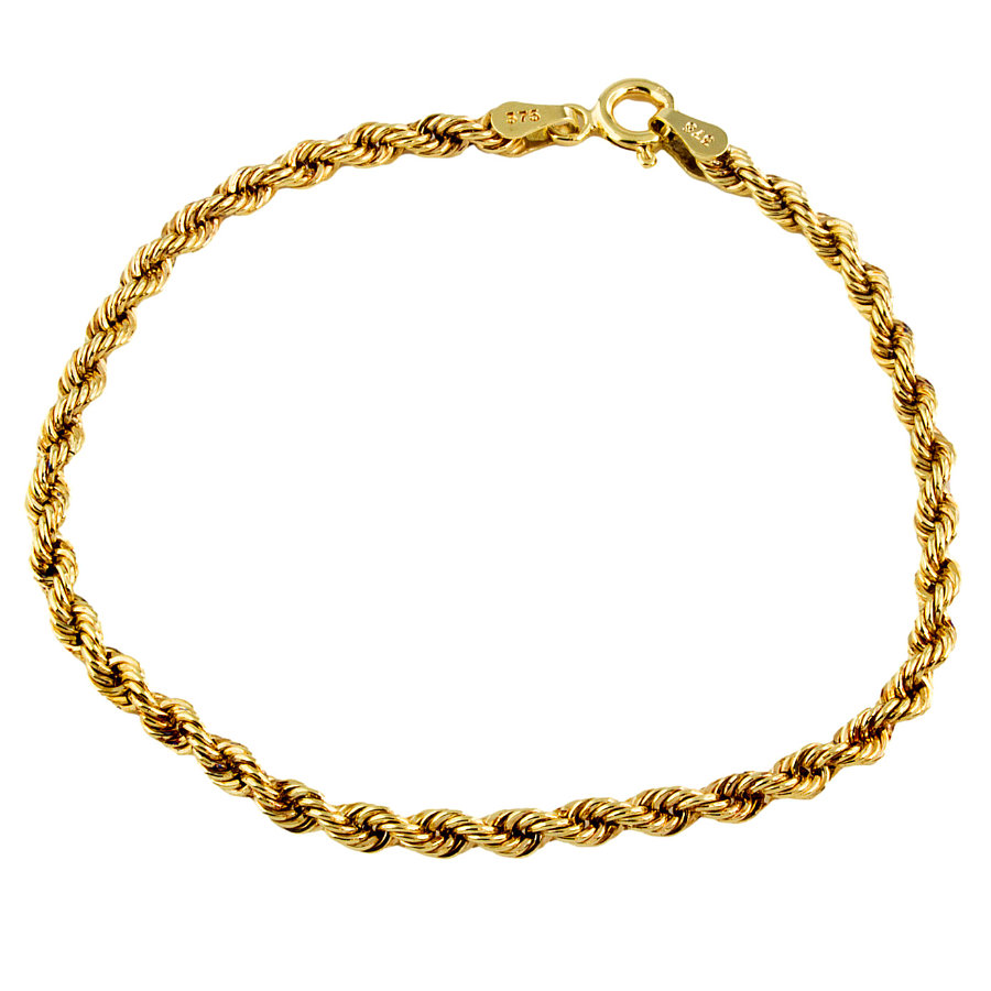 9ct gold Hollow rope Bracelet